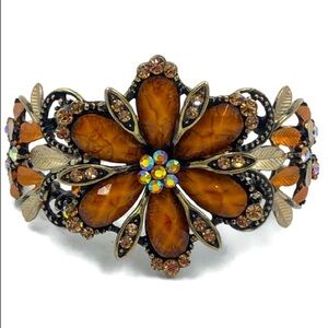 SDLZ Bracelet Statement Lattice Cuff Flower